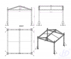 PYRAMID STAGE ROOF TRUSS 9x9x7 m