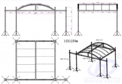 ARC TRUSS STAGE ROOF 10x10x9m