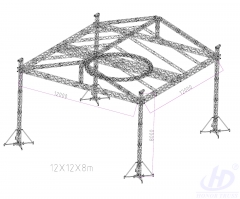 PYRAMID STAGE ROOF TRUSS 12x12x8m